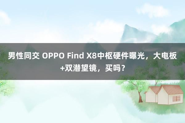 男性同交 OPPO Find X8中枢硬件曝光，大电板+双潜望镜，买吗？