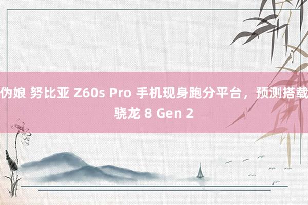 伪娘 努比亚 Z60s Pro 手机现身跑分平台，预测搭载骁龙 8 Gen 2