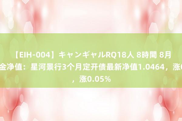 【EIH-004】キャンギャルRQ18人 8時間 8月1日基金净值：星河景行3个月定开债最新净值1.0464，涨0.05%