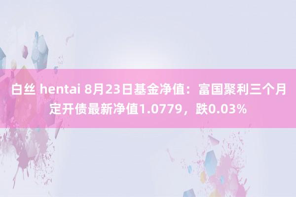 白丝 hentai 8月23日基金净值：富国聚利三个月定开债最新净值1.0779，跌0.03%