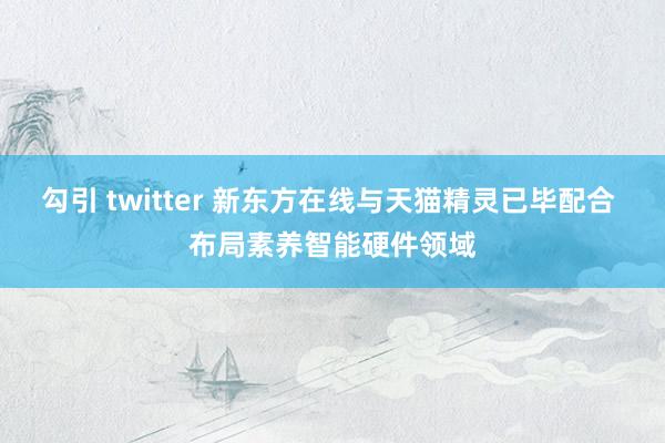 勾引 twitter 新东方在线与天猫精灵已毕配合 布局素养智能硬件领域