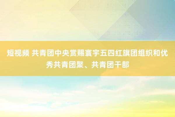 短视频 共青团中央赏赐寰宇五四红旗团组织和优秀共青团聚、共青团干部